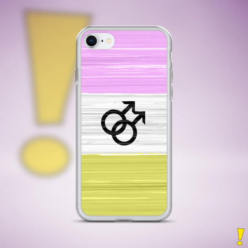 Twink Pride Flag Brush Strokes Clear Case for iPhone®